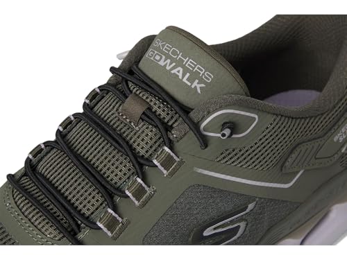 Skechers Women's Go Walk Glide Step 2.0 Elektra Hands Free Slip-Ins Sneaker, Olive, 8