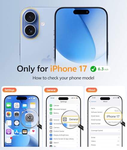Image of FNTCASE for iPhone 17 Case: [Compatible with Magsafe] [Screen Protector] Anti Yellowing Transparent Clear Magnetic Phone Cover - Military Grade Shockproof Drop Proof Protective Cases - Clear