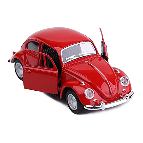 Berry President 1967 Classic Beetle Bug Vintage 1/32 Scale Diecast Metal Pull Back Car Model Toy for Gift/Kids (RED) - Image 6