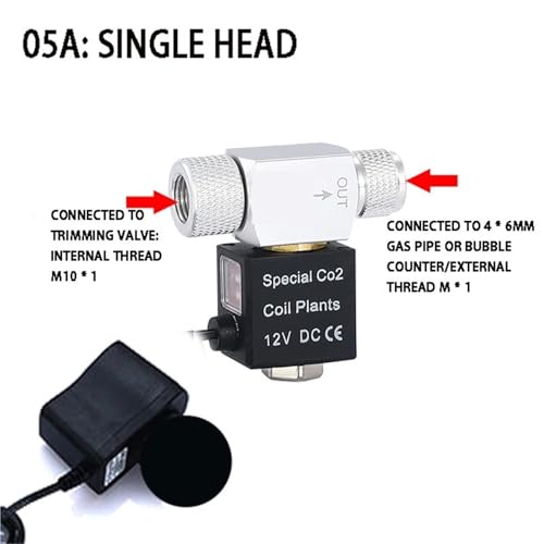 Électrovanne de régulation de CO2 pour aquarium basse température DC12V