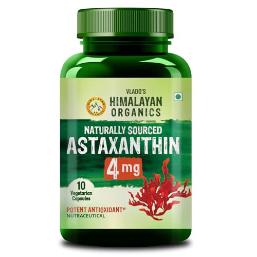 Image of Vlado's Himalayan Organics Naturally Sourced Astaxanthin 4mg Supplement - Small Pack