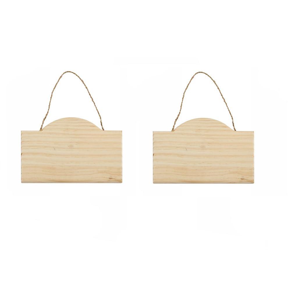 2 Targhette In Legno Con Corda - Personalizzabili Per Porte O Pareti | Idee Regalo Creative - Foto 4