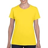 Gildan: Ladies` Heavy CottonTM T-Shirt 5000L L,Daisy Yellow