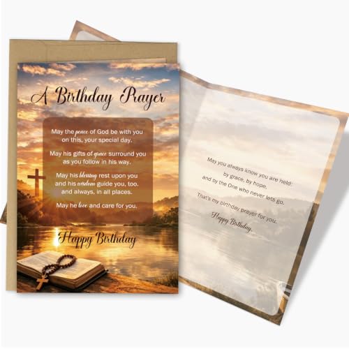 RYYike Religious Birthday Card for Him Her, Faith Based Birthday