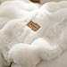 Bedsure GentleSoft Fluffy Faux Fur Throw Blanket for Couch, Soft Fuzzy Fleece Blankets & Throws, Cream Bed Decor Cozy Gifts for Women Teen Girls, Minky Thick Warm Plush Gifts for Birthday, Anniversary
