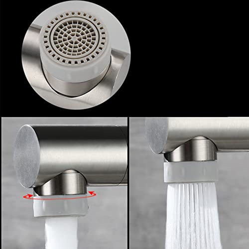 Robinet de cuisine mural en acier inoxydable brossé pliable - 4