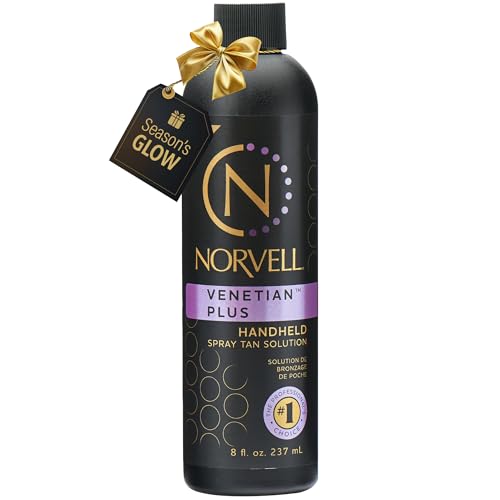 Norvell Premium Spray Tan Solution Venetian Plus 8 fl oz – Professional Sunless Tanning Formula for Deep Natural Bronze Glow, Streak-Free, Fast-Drying, Long-Lasting Color