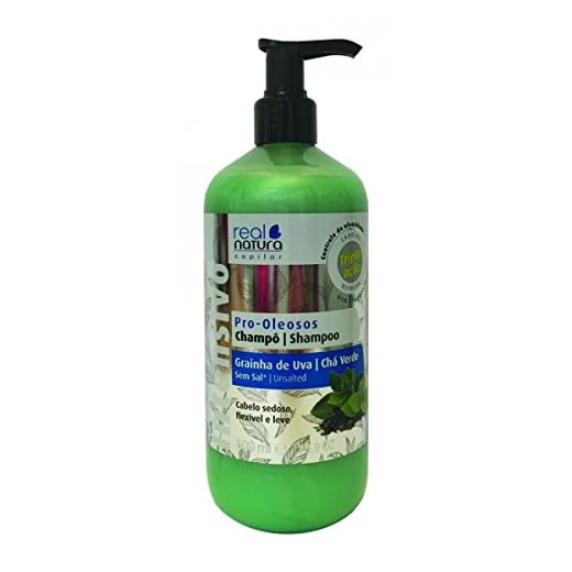 Real Natura - Champú Sin Sal Pro-Oleosos - Control de Sebo - Limpieza Profunda - Fórmula Sin Sal - Ideal para Cabello Graso - Fragancia Refrescante - 500 ml