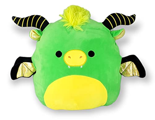 Squishmallows Kellytoy 12 Inch (30Cm) - Exclusive Neon Blacklight Collection - Bethuna The Neon Green Mystical Dragon With Fangs #TOP14