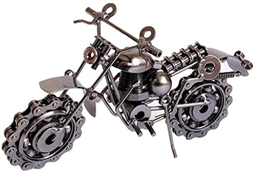 Erddcbb Statues Decorative Articles & Figurines Sculptures Figures Motorcycle Metal Sculpture Handmade Iron Art Decoration Crafts For Home #TOP1