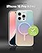 ZAGG Milan Snap Case for iPhone 16 Pro - Color Changing Finish, MagSafe & Wireless Charging Compatible, 13ft Drop Protection, Graphene Reinforced, Eco-Friendly, Matte Iridescent