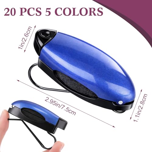 Image of Frienda 20 Pcs Sunglasses Holder for Car Sun Visor Clip, Sunglass Holder for Visor Eyeglasses Mount Ticket Card Clip Car Accessories for Women Men (Classic Color)
