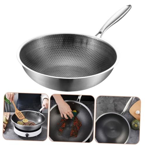Wok de acero inoxidable antiadherente Honeycomb miniatura 4