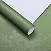 Erfoni Green Peel and Stick Wallpaper Thicken Flower Textured Wallpaper Solid Green Self Adhesive Contact Paper Floral Embossed Textured Removable Wall Paper Modern DIY Vinyl Roll 78.7