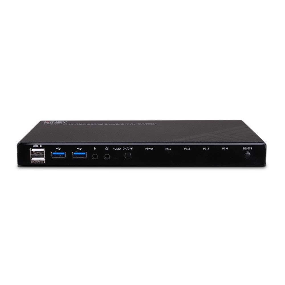 Switch KVM HDMI 4K60, USB 3.0 & Audio, 4 Ports
