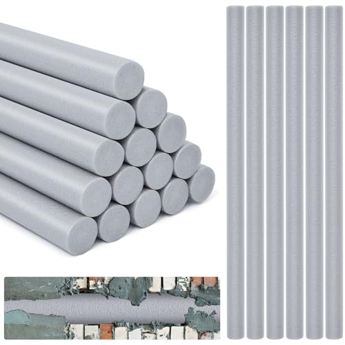 Image of Leyndo 12 Pcs 1.5 inchx 25.4 inch Long Backer Rod Closed Cell Caulking Filler Rope Concrete Crack Filler Expansion Joint Strips Caulk Saver Foam for Joints Crack Filling(Gray)