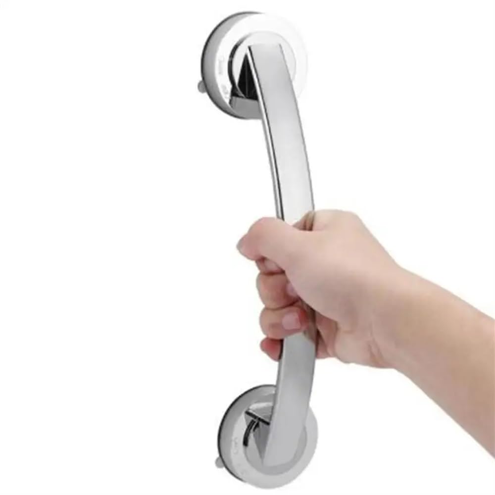 Bracciolo con ventosa potente, montato a parete, for vasca da bagno, corrimano di sicurezza, barra di sostegno for anziani, maniglia for bagno, bracciolo Maniglia Doccia Anziani(White)