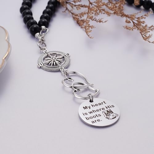 My Heart is Where His Boots are Car Charm, Military Wife Gift, Soldier Boots Rear View Mirror Charm, Soldier Wife Gift, Soldier Mom Gift, Deployment Gift, Soldier Girlfriend Gift3