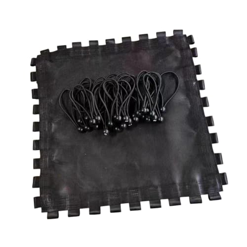 Colaxi Trampoline Mat with 36 Ball Bungee Cords Shock Absorbent Premium Jumping Pad Square Jumping Cloth for Workout Indoor Outdoor