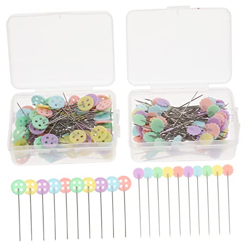 HOODANCOS Handmade Craft Pin Set 200pcs Flat Head Practical Buckle Pins for Sewing Iron Plastic Material