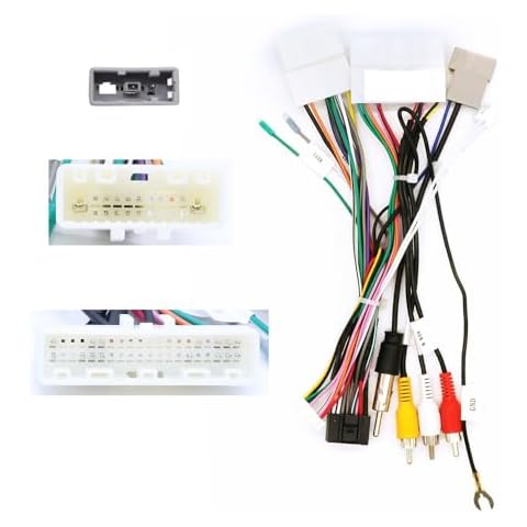16pin Car Stereo Radio Power Wiring Harness with Canbus Box for Nissan X-Trail Teana Navara Qashqai Sentra with Bose Amplifier & OEM Rearview Camera Cover