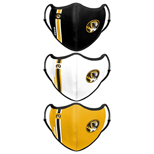FOCO Missouri Tigers NCAA Face 3 Pack Face Cover
