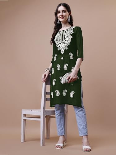 Image of EthnicJunction Women's Georgette Straight Fit Tunic Tunic