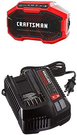 Craftsman V20 Bluetooth Speaker with Fast Charger, Battery Sold Separately (CMCR001B & CMCB104) image 2