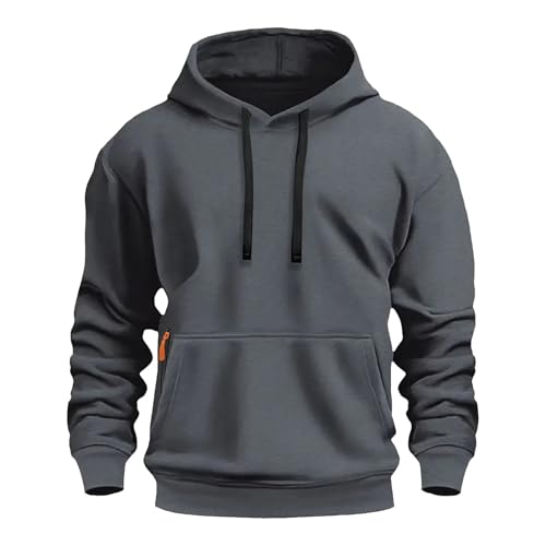 Hoodies for Men Pullover Long Sleeve Heavyweight Hooded Sweatshirt Athletic Workout Hoodie with Kangaroo Pocket