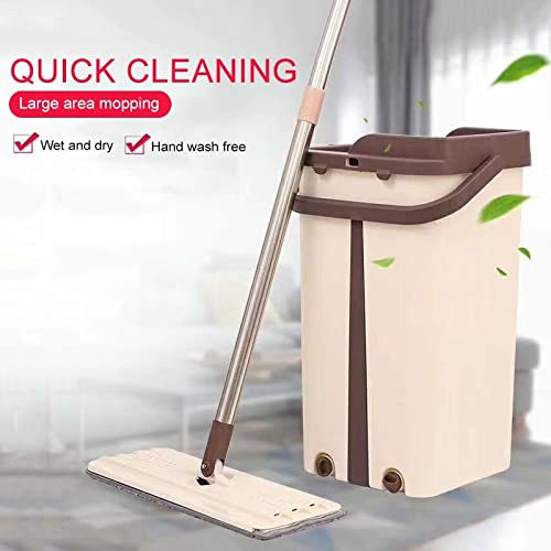 fregona Piso MOP Cerámica Tile Limpieza Herramienta Microfibra Mater Cerámica Lavado Mano Lavado Hogar 360 Grado ACENDIBLE 2pcs mop (Color : 2 mops Pads)
