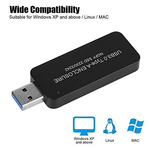 Caja externa para SSD M.2 NGFF USB 3.0 aluminio portátil miniatura 3