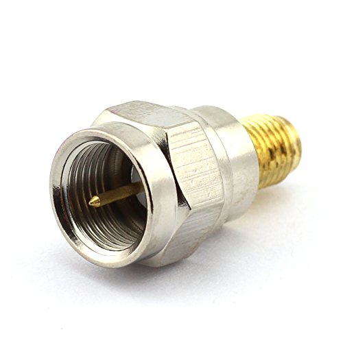 DGZZI 2-Pack F Male to SMA Female RF Coaxial Adapter F to SMA Coax Jack Connector