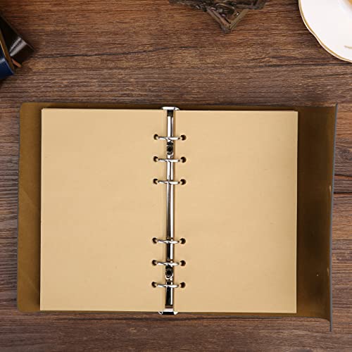 NectaRoy Retro Vintage Denizcilik Defteri Klasik PU Deri Kapak Not Defteri Seyahat Günlüğü Seyahat Dergisi Doldurulabilir Eskiz Defteri Spiral Halka Binder Günlüğü Boş Sayfalar, Astarsız Kağıt, Retro Kolye, Klasik Kabartmalı (130x185 mm, Kahve)
