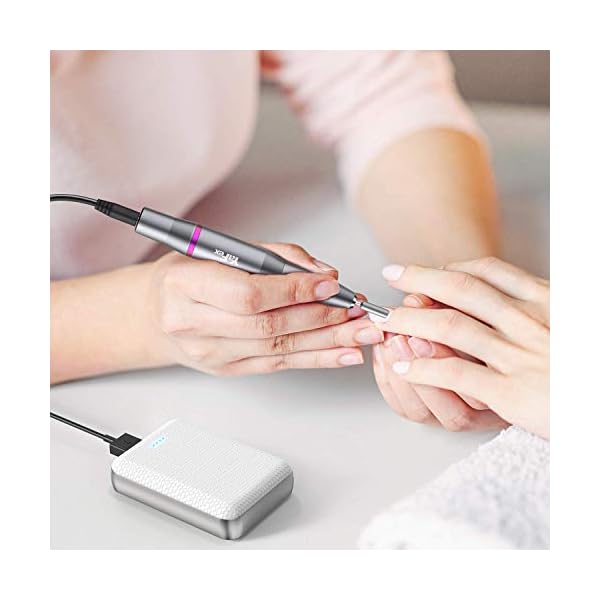 Nagelfräser, ElectriBrite Nagelfeile für Acryl-, Gel- und Naturnägel 20000u/Min einstellbarer Geschwindigkeit, Gelnägel… – Bild 8