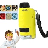 Pocket Microscope for Kids,Pocket Microscope 60x-120x, Kids Portable Pocket Microscope, Handheld Mic