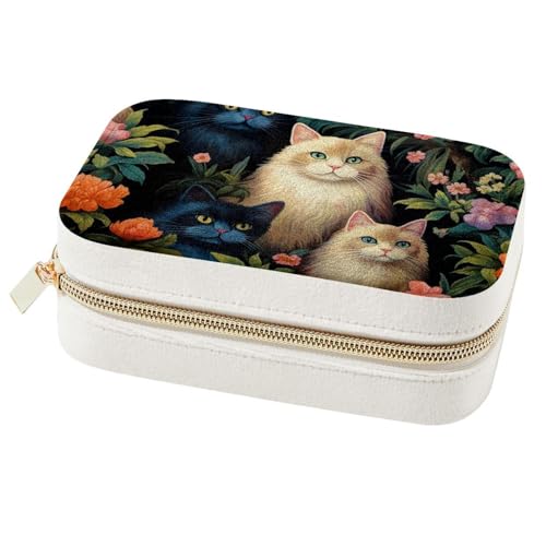 Boîte à bijoux de voyage chat stop aux colliers emmêlés en déplacement
