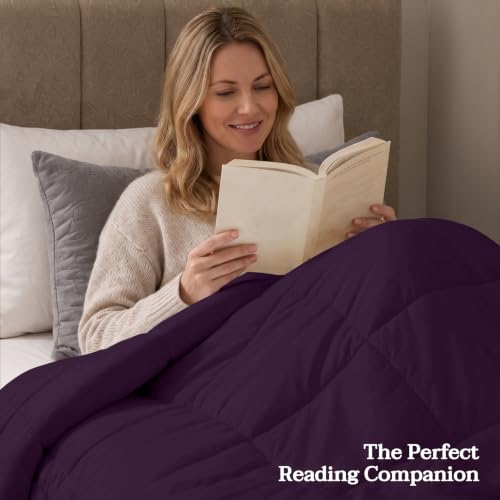 Image of Utopia Bedding Duvet Insert, Twin Comforter 64 x 88 Inches, Plum