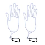 HOW TRUE 2 Pcs Golf Gloves Holder/Dryer/Hanger/Stretcher Plastic Sport Gloves Support Frame, White