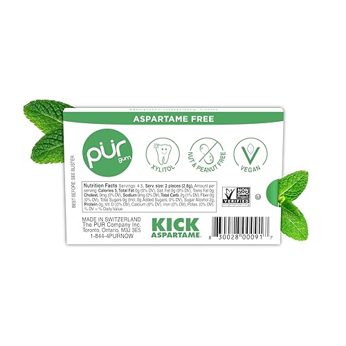 Image of PUR Gum - 9pc Blister - Spearmint (Pack of 2)
