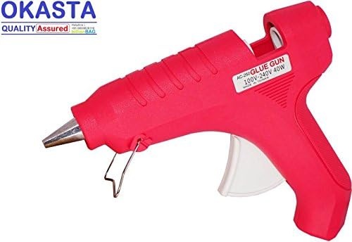 OKASTA Hot Melt Glue Gun kit 40 Watt, High-Tech Professional Electronic PTC Heating Technology for Paper, Cloths & Quick Repairs Standard Temperature Corded Glue Gun (11 mm)