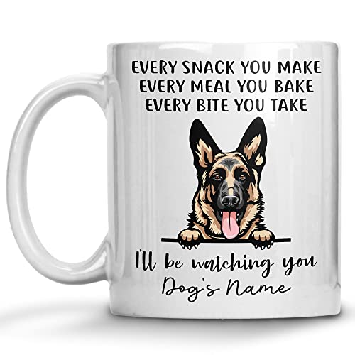 Taza de café personalizada de pastor alemán en cerámica miniatura 1