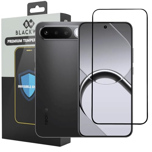 Image of Blackwik Premium Tempered Glass Screen Protector for Realme 16 5g with Edge-To-Edge Protector Coverage | Easy Installation Kit (Black)