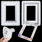 Silicone Resin Mold Photo Frame,Rectangle Picture Frame Silicone Molds for Casting, Epoxy Resin Moul