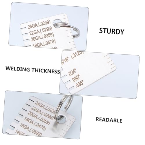 Calibrador de espesor para inspección de soldaduras 2pcs en acero inoxidable de alta precisión para control de calidad industrial miniatura 3