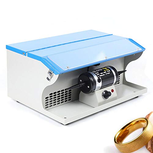 Jewelry Polishing Buffing Machine, 110v 200w Tabletop W/ Light Jewelry Buffer Polisher 0-8000 Rpm Speed, Dust Collector Bench Top Polisher For Polish Jewelry, Aluminum, Chrome
