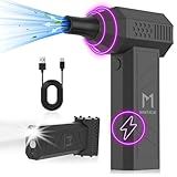 Mini Air Jet Blower Gun - Electric Air Duster with 3 Speeds, 130000RPM for Car & Home, Portable Jet Fan (Black)