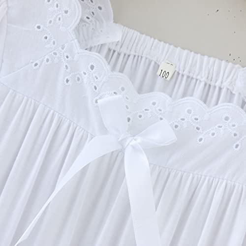 Kids Girls Ruffle Short Sleeve Dress Cute Lace Button Dresses Summer Beach Casual Fashion Sun Dresses Skirts3