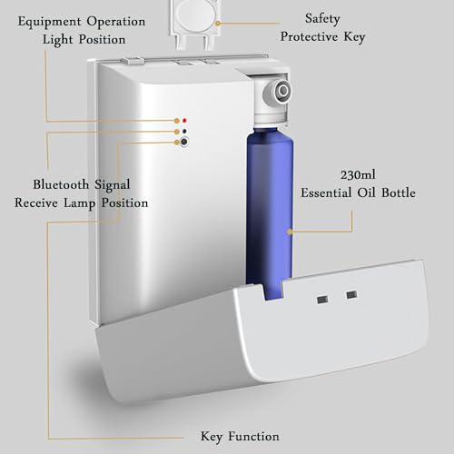 Diffuseur d'huiles essentielles programmable par application avec couverture 500 m³ - 4