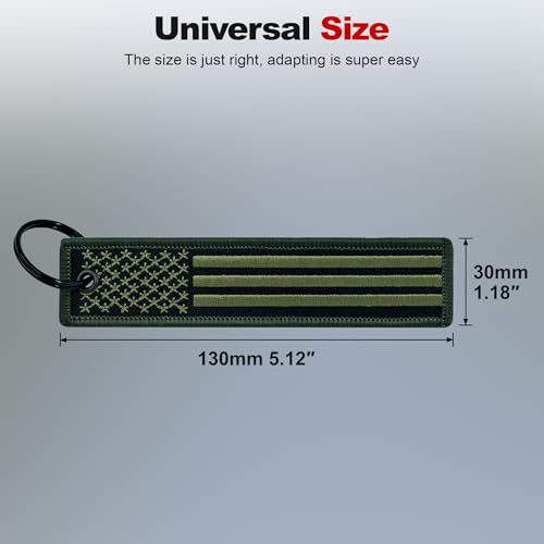 Image of Premium Motorcycle Keychain - Durable Embroidered Flag Key Tag for Riders of Cars, ATV, Dirt Bikes & More