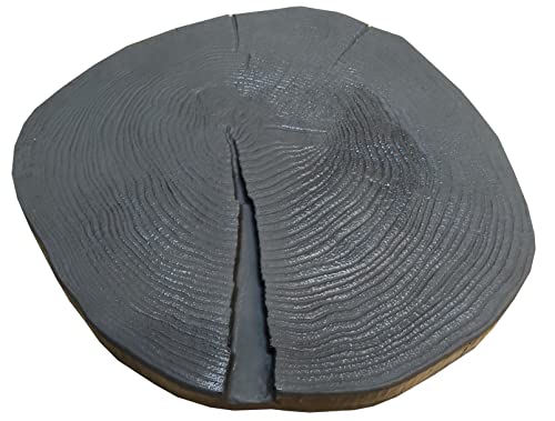 FHONYX 2 Stück Gießform Pflasterform Schablone für Beton 38x34x3cm, Bodenbelag Platten, schalungsformen, Baumstamm, Gartendekoration, Der Querschnitt Nachahmung Holzmaserung DIY Gehweg Pflastersteine